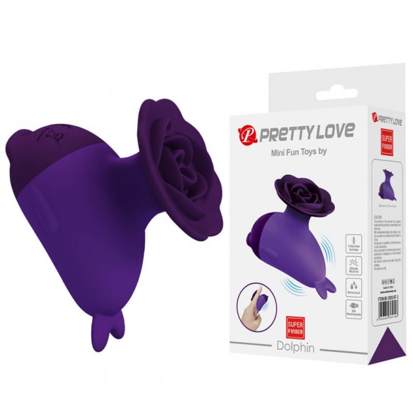 PRETTY LOVE - Dolphin Finger Vibrator (Chargeable - Purple)